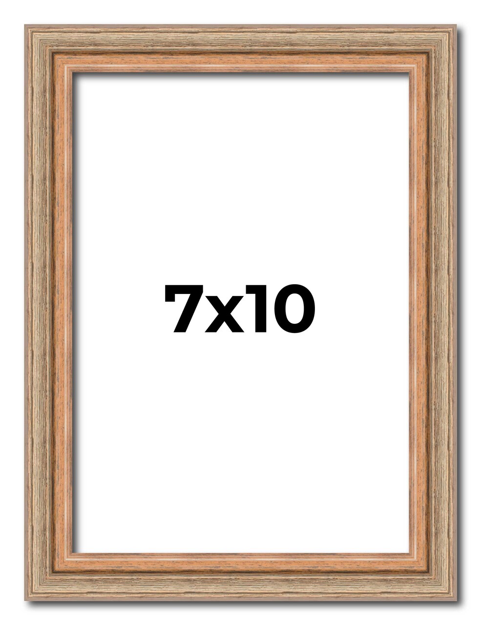 Photo Size Deco Brown Picture Frame - UV Acrylic, Foam Board Backing, Hanging Hardware